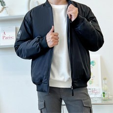 남자 심플 블랙 집업 항공점퍼 패딩 코디 ma1 베이직 데일리 블루종 항공잠바 봄점퍼