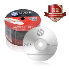 [HP] DVD-R 4.7GB 16배속 50장벌크/공DVD, 상세 설명 참조, 1개