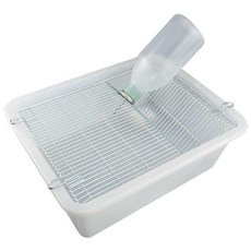 실험용 쥐 사육장 플라스틱 소동물 상자 케이지 실험실, 10. 케이지+직선관물병 500x390x140, 1개
