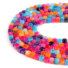 유색큐브펜던트