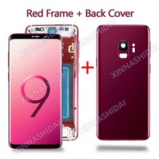 삼성 호환 갤럭시 S9 LCD 디스플레이 터치 스크린 디지타이저 AMOLED 교체 프레임 G960N G9600 화상 없음, [10] S9 Red Frame BC, 한개옵션1