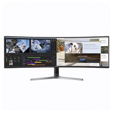 삼성전자 C49RG90 49인치 120Hz 울트라와이드 커브드 모니터 5120x1440 HDMI DP 지원