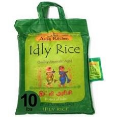 10 Pound (Pack of 1) Asian Kitchen Idly (Idli) Rice 10-Pound Bag 10lbs (4.54kg) Short Grain Rice ~, 1개, 기타