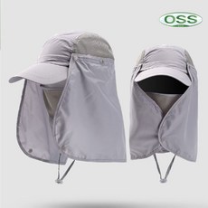 OSS 자외선차단 챙넓은 낚시모자 버킷햇, 그레이