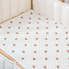嬰兒防滑棉質防水墊，相容於新款 Stokes Sleepy 墊, 熊, 1個
