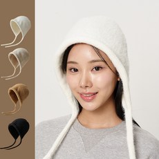 지티오비 여성 귀달이 귀도리 비니 니트 보넷 벙거지 모자 앙고라 상품 이미지