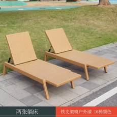 DIPYLON 야외의자 야외 침대 벤치 레저 정원 비치 의자 라탄 수영장 실내 호텔 소파 베드, 침대 2개