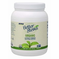 NOW Foods 나우푸드 베터 오가닉 스테비아 파우더 454g, 1팩