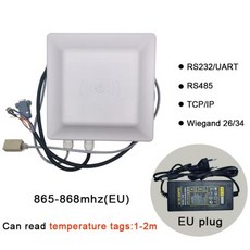 FONKAN UHF 860-960MHZ RFID 통합 리더 산업용 수동 온도 센서 태그 2M 원격 측정 읽기, 01 865-868MHZ(EU), 1개