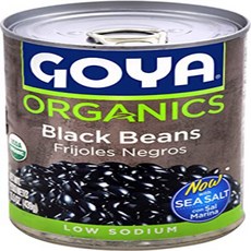 Goya Foods Organic Black Beans 15.5 Ounce (Pack of 24) Goya Foods 유기농 검은콩 15.5온스(24팩), 439g, 24개