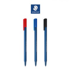  스테들러 볼펜 트리플러스 삼각볼펜, 3개입(검은색F+빨간색F+블루F) 