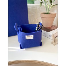 뚜뚜아트 펠트 바구니 장난감 정리함 기저귀 수납함, 1개, 07. 블루