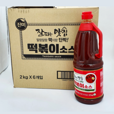 진미 잘되는 맛집 떡볶이소스 2kg 1BOX(6개입), 6개