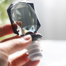 스토퍼 귀여운 소녀하트 크리스탈 술병마개 일본, T02-투명한 블랙드릴