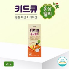 반창고닷컴 일동제약 키드큐 홍삼젤리 20포 어린이 면역력 홍삼 아연 나이아신 오렌지맛, 300g, 1개