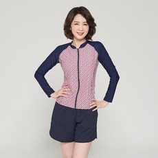 일리카이 여성용 특별한여름 집업래쉬가드 + 보드숏 세트