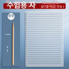 A4 줄긋기 자 노트 공책 그리기 서예 10mm, 1개, 10 mm 표시 스틱 포함x1
