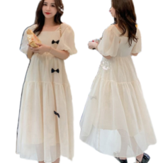 여성복 여름 원피스 (M-XXL) 임신복 빅 사이즈 시폰 임부 스커트