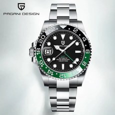PAGANI 디자인 PD1662 럭셔리 GMT 남성 기계 손목 시계 사파이어 유리 스테인레스 스틸 100M 방수 자동