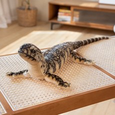 도마뱀 인형 파충류 봉제인형 어린이 인형 아이 선물 봉제인형, 75cm(1.1kg), 갈색 도마뱀