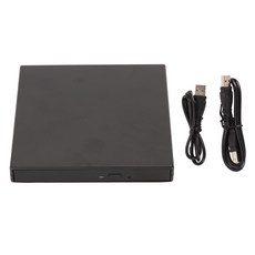 외부 CD DVD 드라이브 USB 20 휴대용 안정적인 CD DVD ROM 라이터 리더 데스크탑용 플러그 앤 플레이 블랙, 한개옵션0 - cd플레이