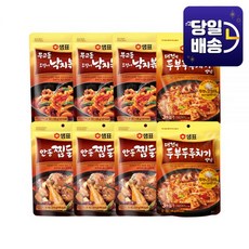 샘표 한식양념 8팩오징어3 찜닭3 두루치기2 닭볶음탕 닭갈비 찜닭 고등어조림 갈치조림 낙지볶음