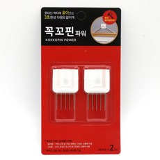 우일 벽지용 소품걸이 파워 꼭꼬핀 2p 일자형, 화이트, 1개