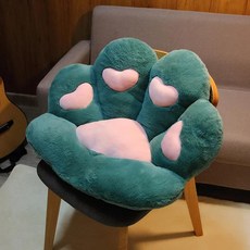 귀여운고양이 인스타그램 곰 고양이 발 베개 동물 시트 쿠션 봉제 소파 실내 바닥 가정 의자 장식 겨울 선물 2 가지 크기, [02] 80X70cm, [12] green heart, 1개