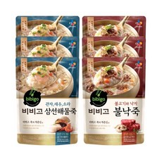 기타 비비고 삼선해물죽 3개+불낙죽 3개, 단일상품