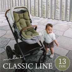 멜라비 유모차시트 클래식라인 전13종 사계절 남자아이 여자아이 3개월~3세 mela-B 신생아 BabyLiner 세련 유아 유모차 쿠션 아기, 29_Mosaic Flower Stripe, 1개