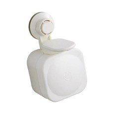 액체 비누 디스펜서 욕실 샤워 디스펜서 세탁 비누 부엌 가구 사무실을 위한 다목적 샤워 젤 벽 마운트 비누, 8.5cmx9cmx16cm, ABS, 하얀색, 1개
