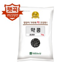 대한농산 23년 국산 약콩 1kg / 검은콩 햇콩 쥐눈이콩 소용량 박스포장