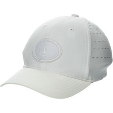 [관부가세포함] PGA TOUR 남성용 천공 오벌 패치 골프 캡 사전 곡선 바이저 조절 가능한 스트랩 잠금 장치 통풍성 및 내, One Size, Bright White