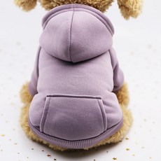 강아지발관리용품 강아지옷 가을겨울 애완동물 고양이 퍼그 불도그 푸들 슈나우저 저먼핀셔 다리두개 강아지 용품, C02-S가슴둘레 32등길이 20cm, T05-포켓형 후드티 퓨어라이트 보라