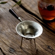 차거름망 차루 과려망 흑단 주석 연꽃 차도구 경덕진, 흑단손잡이차루+받침대, 1개, 1