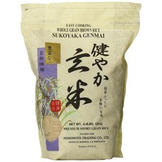 4.4 Pound (Pack of 1) Sukoyaka Brown Rice Genmai 4.4-Pound, 1개, 2kg