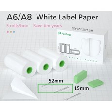 [정품AS가능당일발송] peripage 라벨프린터 모바일 휴대폰 프린터기 미니 타투프린트 A40, 1개, 3롤 미니라벨스티커[15x56mm]
