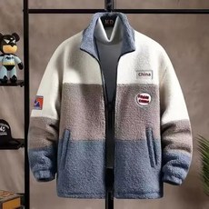 남성용 양모 탑 재킷 스타일 트렌디한 다목적 캐주얼 루즈핏 플리스 안감 두꺼운 쉐이크 겨울