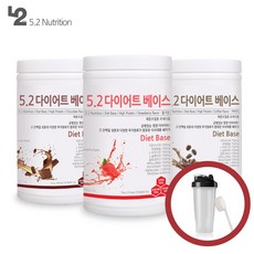 5.2 다이어트 베이스 750g 쉐이커포함 (초코/딸기/커피), 리얼딸기맛 1병