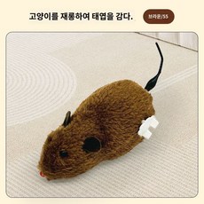 독박투어 쥐장난감 움직이는 쥐돌이 쥐잡기 사냥놀이 고양이 장난감 2pcs, C. 브라운 시계태엽 마우스