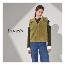 [더재뉴] (런칭가 79 000원) 23FW FAUX 밍크 후드 베스트