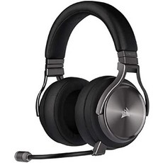 corsair virtuoso rgb 무선 SE 게임용 헤드셋 - 고음질 7.1 서라운드 사운드 및 브로드캐스트 품질 마이크 메모리 폼 이어컵 20시간 배터리 수명 pc ps5, 헤드폰, 건메탈