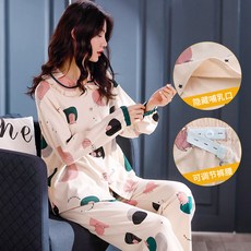 임산부잠옷 봄가을 산후조리 분만후 땀흡수 통기성 임산부 잠옷 산모 수유복 여름얇은스타일