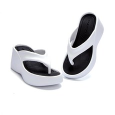 YUEMEIYD 쪼리 여성용 말랑말랑 키높이 +8cm 웨지 통굽슬리퍼