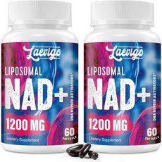 Laevigo 1200mg 리포소말 리포좀 NAD 초순수 실 흡수력 승압 방어 에너지 복구 최적 120개 캡슐겔
