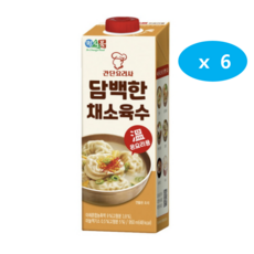 정식품 간단요리사 담백한 채소육수 [11/1 이후 순차출고상품], 6개, 950ml