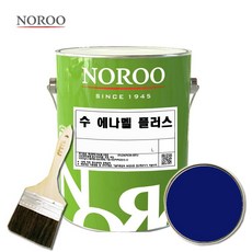 노루페인트 수 에나멜 철재 목재 페인트 1L, 유광청색