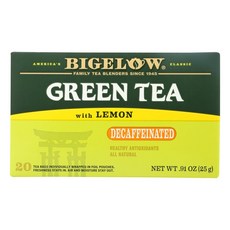 Bigelow Green Tea with Lemon Decaf 0.91 OZ(Pack of 6) Bigelow 레몬 디카페인 그린티 0.91온스(6팩), Bigelow Green Tea with Lemon D, 1, 6개입, 6개