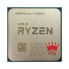 AMD-라이젠 5 3500X CPU 프로세서 3.6 GHz 6 코어 스레드 7NM 65W L3 = 32M 100-000000158 소켓 AM4 팬 미 - 3500x