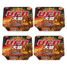 [일본] Nissin Yakisoba 닛신 UFO 야키소바 라멘 컵라면 도시락 대용량 167g, 4개